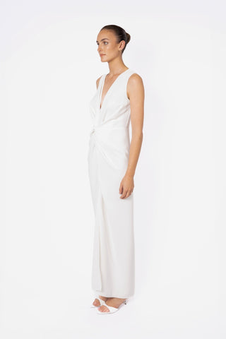 GAIA MAXI IN IVORY CREPE - One Fell Swoop