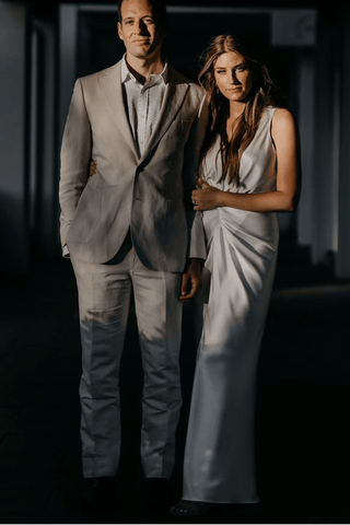 GAIA MAXI V2 IN IVORY CREPE - One Fell Swoop