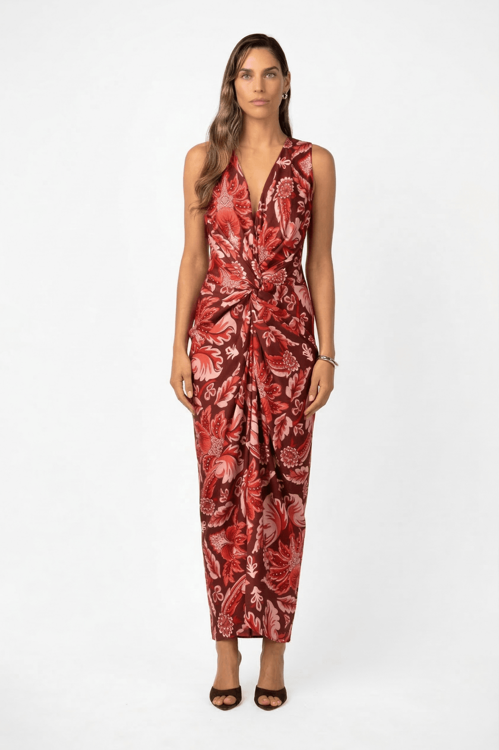 GAIA MAXI V2 - PORTA ROSA PRINTED SATIN – One Fell Swoop
