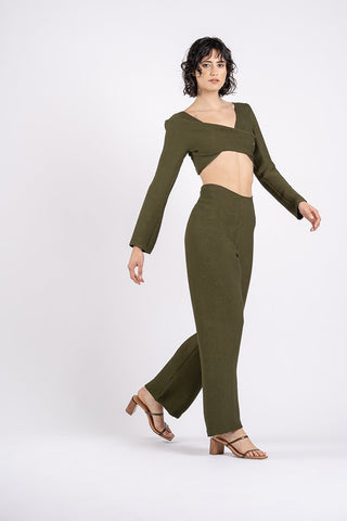 GIGI CROP IN OLIVE LINE - One Fell Swoop