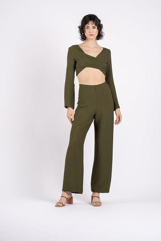 GIGI CROP IN OLIVE LINE - One Fell Swoop