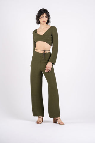 GIGI CROP IN OLIVE LINE - One Fell Swoop