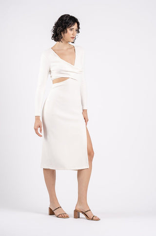 GIGI DRESS IN DAISY WHITE - One Fell Swoop