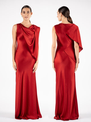 GLINCH GOWN IN CARMINE - One Fell Swoop