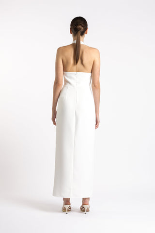 ISLE DRESS IN IVORY CREPE - One Fell Swoop