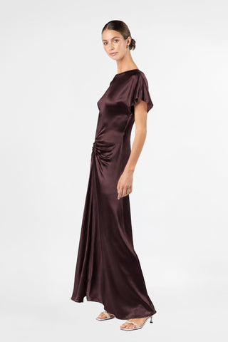 KIERA DRESS IN AUBERGINE - One Fell Swoop
