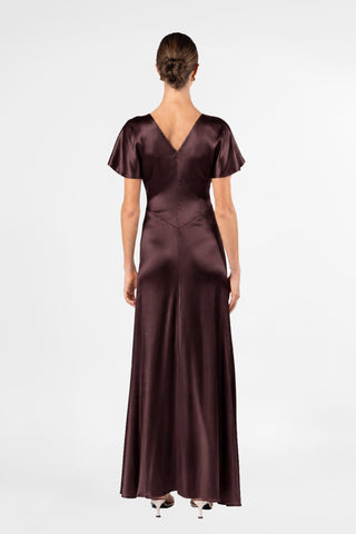 KIERA DRESS IN AUBERGINE - One Fell Swoop