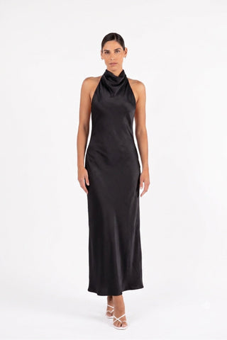 KRISTINA DRESS IN OBSIDIAN BLACK - One Fell Swoop
