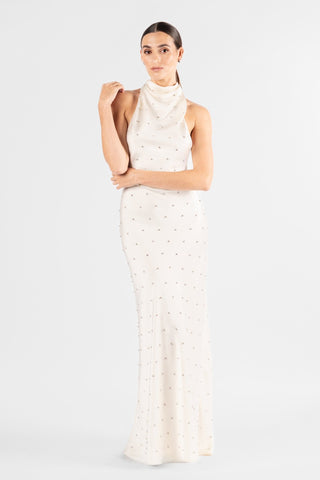 KRISTINA DRESS - IVORY CRYSTAL - One Fell Swoop