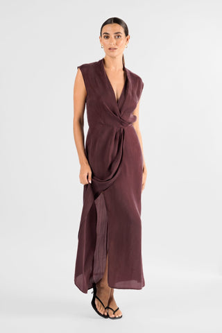 LINEA WRAP MAXI IN SANGRIA - One Fell Swoop