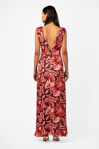 LITHIC MAXI – PORTA ROSA PRINTED SATIN - One Fell Swoop