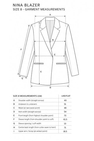 NINA BLAZER JACKET IN OBSIDIAN - MADE TO ORDER - One Fell Swoop