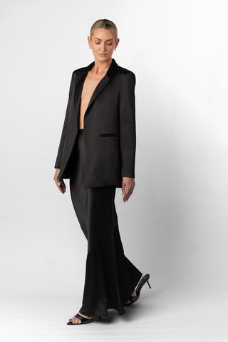 NINA BLAZER JACKET IN OBSIDIAN - MADE TO ORDER - One Fell Swoop