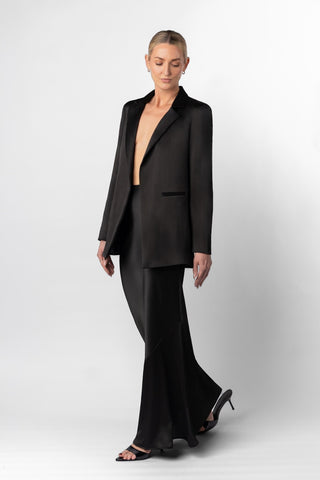 NINA BLAZER JACKET IN OBSIDIAN - MADE TO ORDER - One Fell Swoop