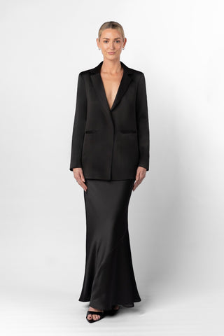 NINA BLAZER JACKET IN OBSIDIAN - MADE TO ORDER - One Fell Swoop