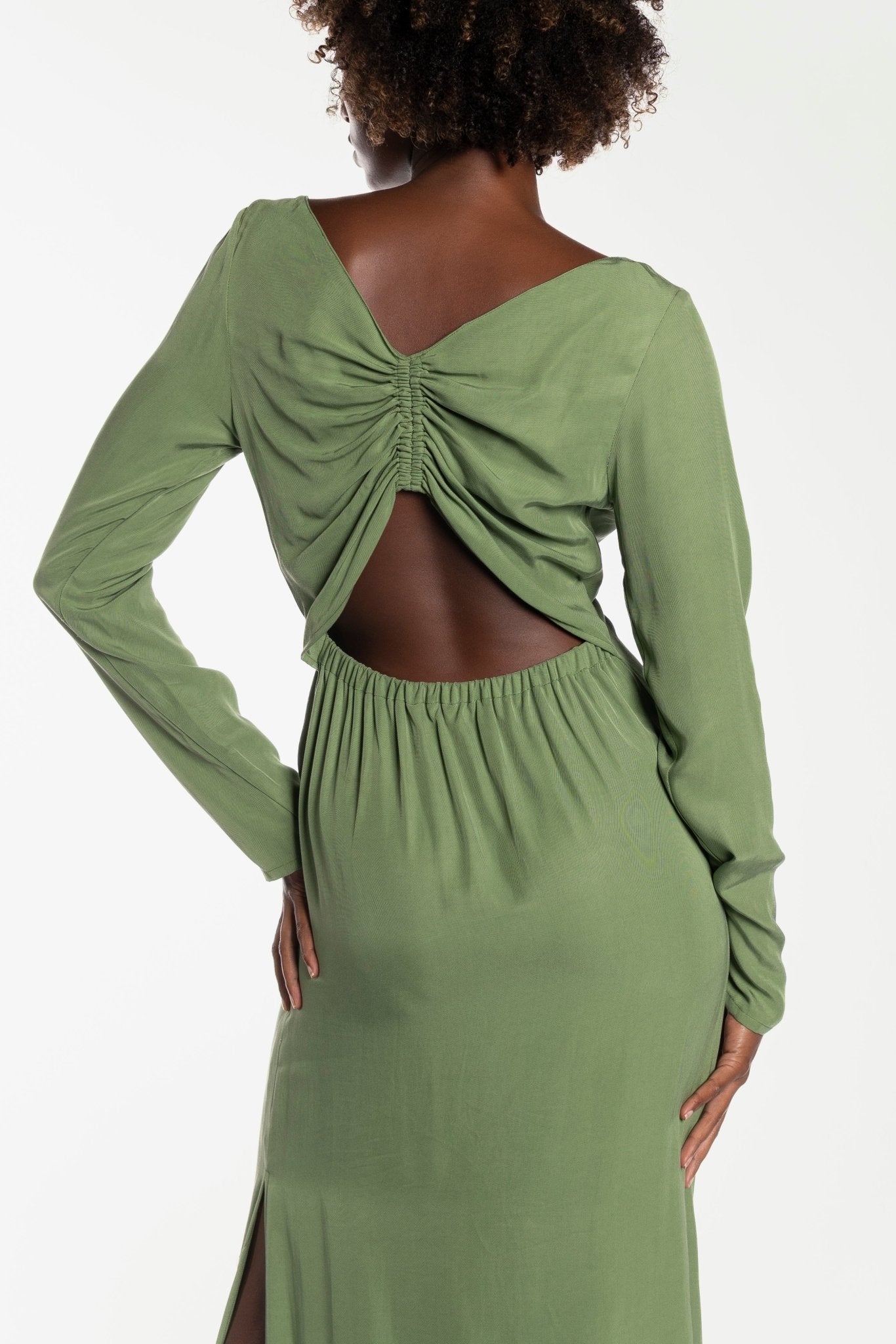 PEGGY GOWN - BAMBOO GREEN PEGGY GOWN - BAMBOO GREEN
