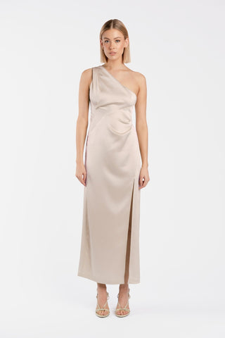 PLISSADO DRESS IN OYSTER - One Fell Swoop