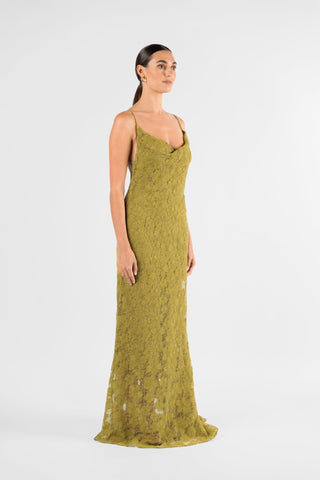VECTOR MAXI IN PEAR LACE - One Fell Swoop