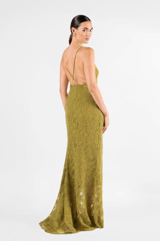 VECTOR MAXI IN PEAR LACE - One Fell Swoop