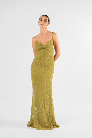 VECTOR MAXI IN PEAR LACE - One Fell Swoop