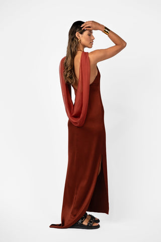 VELARE MAXI - TERRA ROSA SATIN - One Fell Swoop