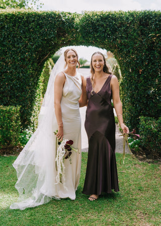 VICTORIA GOWN IN AUBERGINE - One Fell Swoop