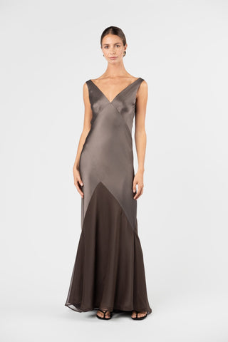 VICTORIA GOWN - TRUFFLE - One Fell Swoop