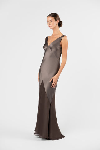 VICTORIA GOWN - TRUFFLE - One Fell Swoop