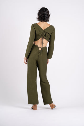 One Fell Swoop GIGI PANT IN OLIVE LINE