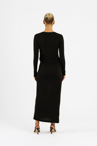ALEXIS MAXI IN BLACK KNIT - One Fell Swoop
