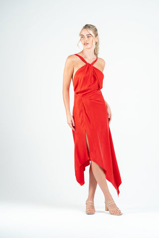 AUDREY DRESS IN ROSSO - One Fell Swoop