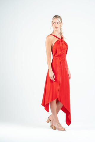 AUDREY DRESS IN ROSSO - One Fell Swoop