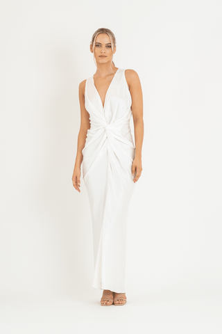 GAIA MAXI IN RUNWAY WHITE MATTE - One Fell Swoop