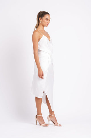 LE LUXE MIDI IN WHITE ON WHITE - One Fell Swoop
