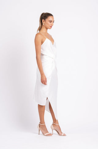 LE LUXE MIDI IN WHITE ON WHITE - One Fell Swoop
