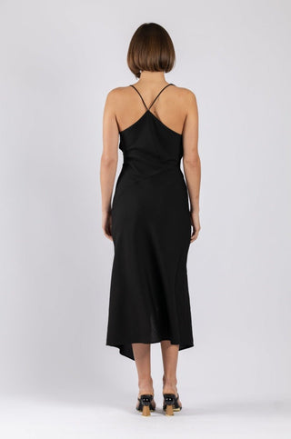 MUSE DRESS IN BLACK TEXTURE - One Fell Swoop