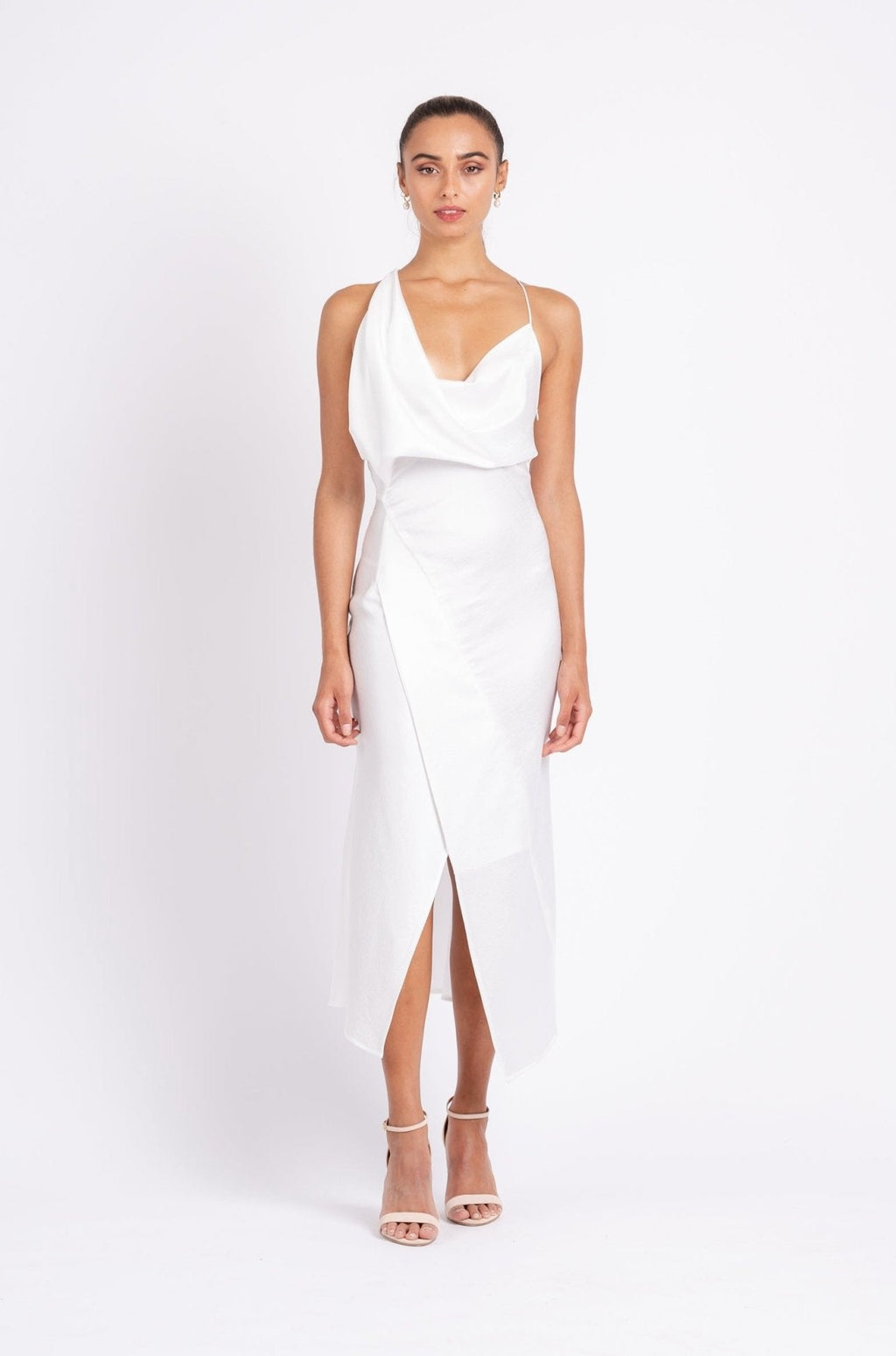 MUSE DRESS IN WHITE ON WHITE – One Fell Swoop