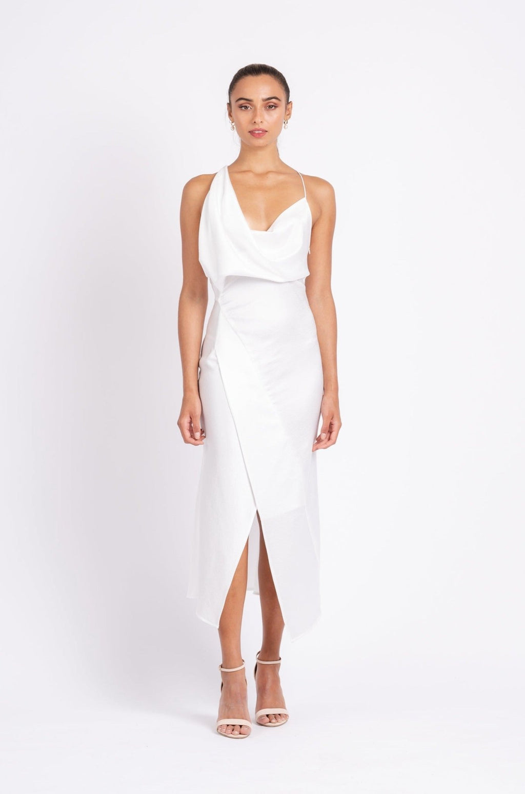 MUSE DRESS IN WHITE ON WHITE – One Fell Swoop