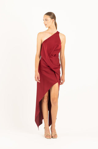 PHILLY DRESS IN BLACK CHERRY - One Fell Swoop